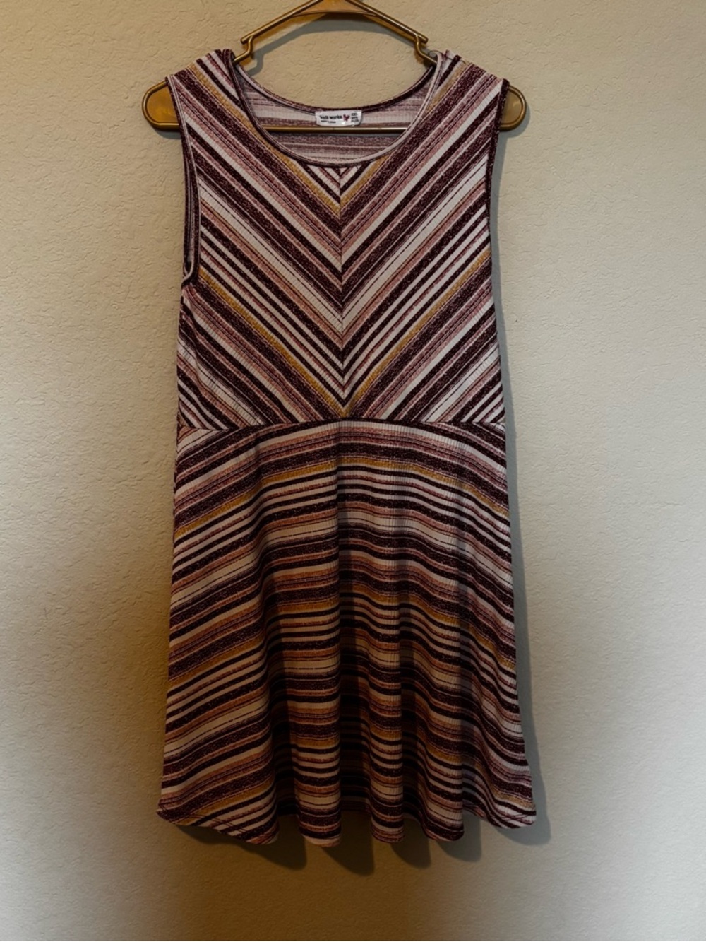 Knitworks Girls Striped Sleeveless Tank Dress Size XXL